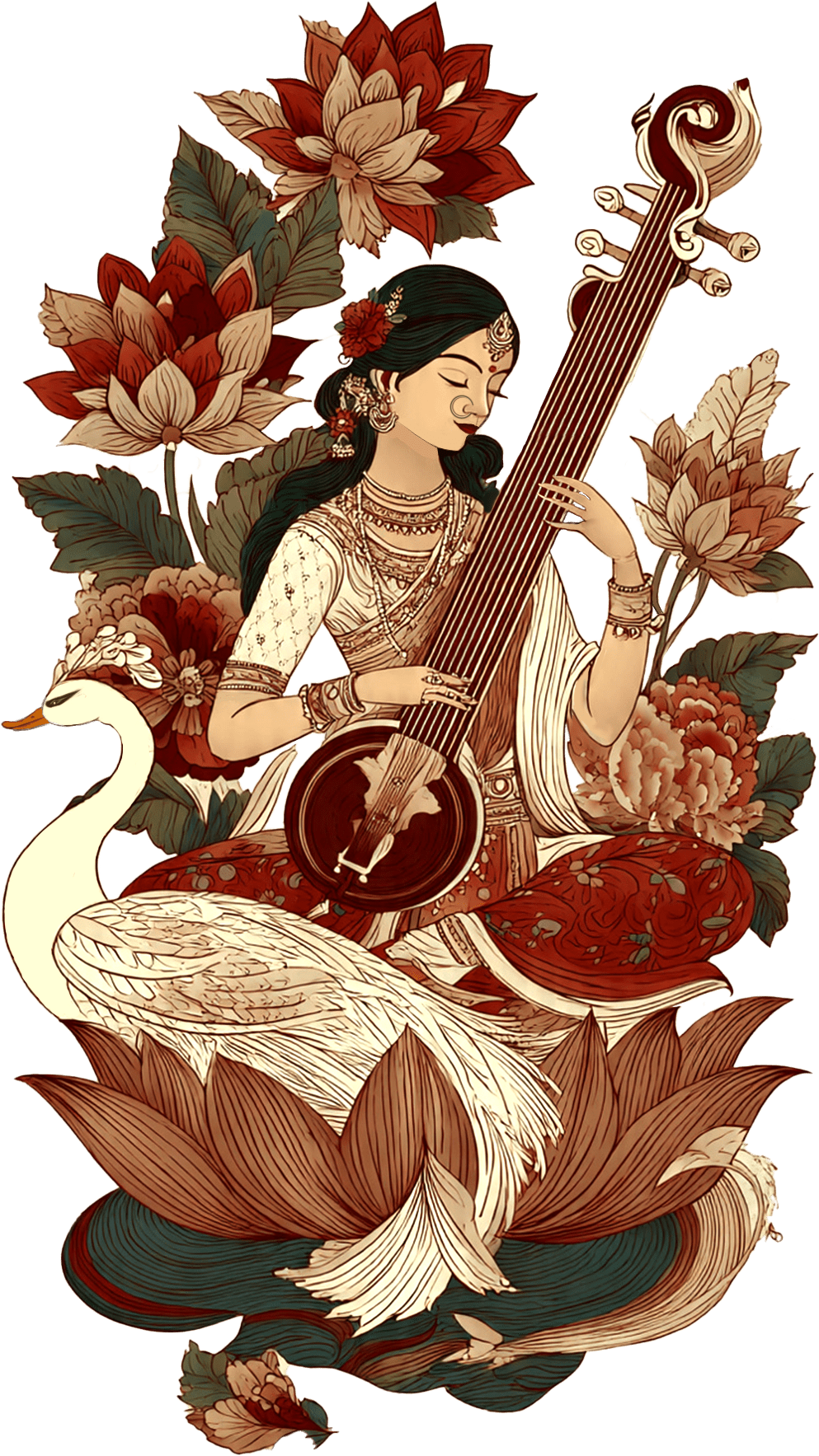 Maa Saraswathi Oversized T-shirt - Image 8